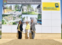 Spatenstich für den Bau des neuen Schulzentrums in Strasshof Spatenstich für den Bau des neuen Schulzentrums in Strasshof
