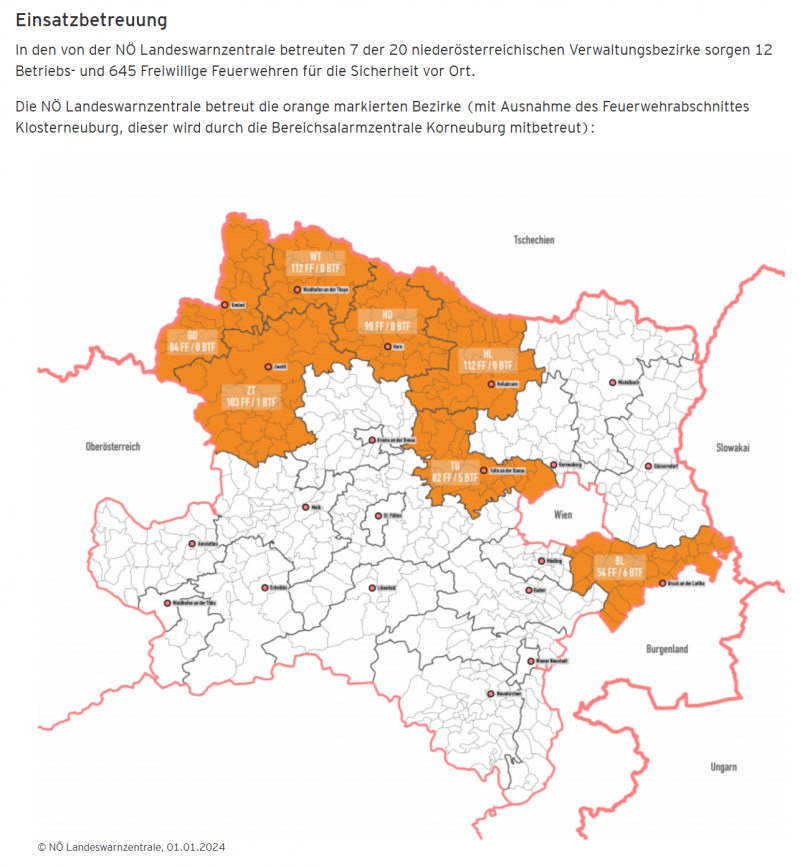 Übersichtskarte NÖ