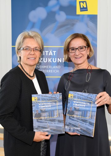 Landeshauptfrau Johanna Mikl-Leitner und Landesrätin Petra Bohuslav präsentierten die „Wirtschaftsstrategie Niederösterreich 2025“