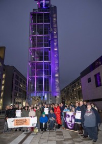 Internationaler Tag der Menschen mit Behinderung - Klangturm in St. Pölten leuchtet lila