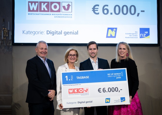LH Mikl-Leitner verleiht riz up GENIUS Ideen- und Gründerpreis 2025
