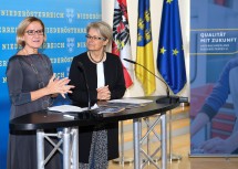 „Wirtschaftsstrategie Niederösterreich 2025“: Landeshauptfrau Johanna Mikl-Leitner und Landesrätin Petra Bohuslav informierten in einem Pressegespräch