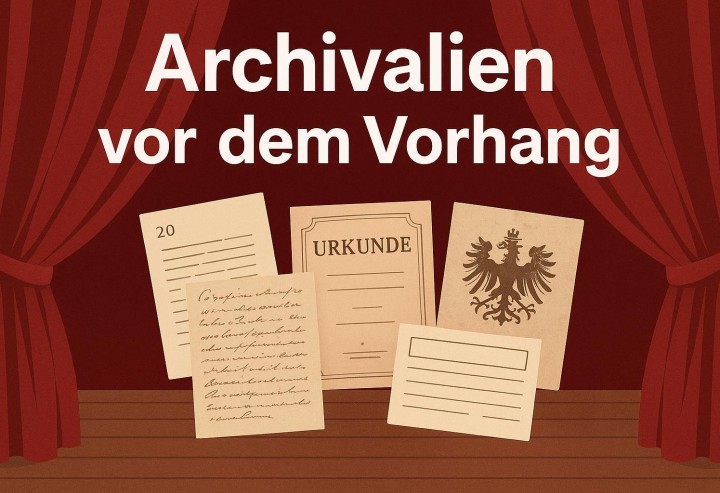 Archivalien vor dem Vorhang