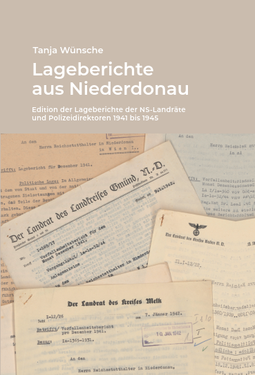 Cover des Buches mit unterschiedlichen Akten und Dokumenten aus der NS-Zeit
