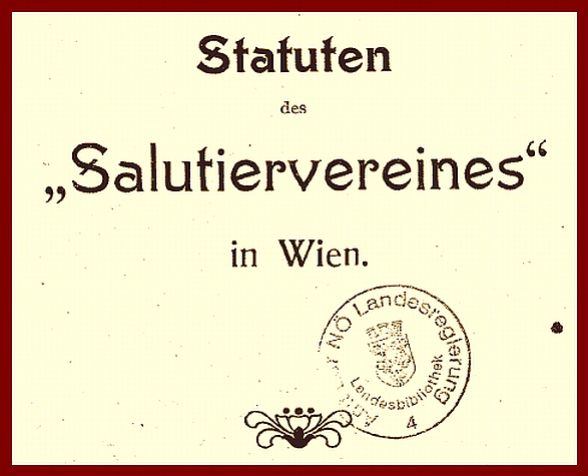 Titelblatt der Statuten des Salutiervereins